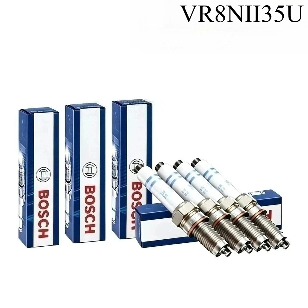 Bosch Spark Plug Iridium - ボッシュ純正VR8NII35Uスパークプラグ、耐油性カーボン、長期安定点火、キックスP15 1.5用