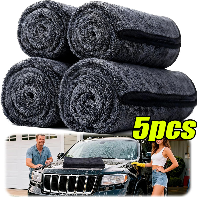 Microfiber Towel Detailing - マイクロファイバーツイスト洗車タオル プロ仕様 車用クリーニング乾燥クロス 車の洗浄、磨き、ワックスがけ、ディテーリング用