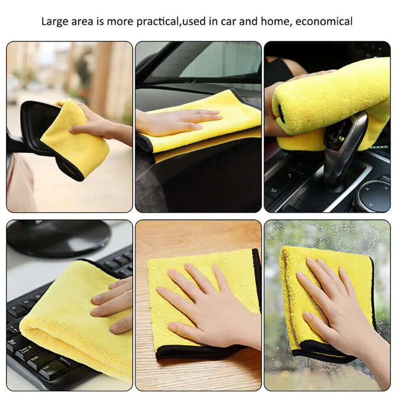 1/3/5 個マイクロファイバークリーニングタオル厚みのある - Microfiber Towel Detailing のレビューと価格